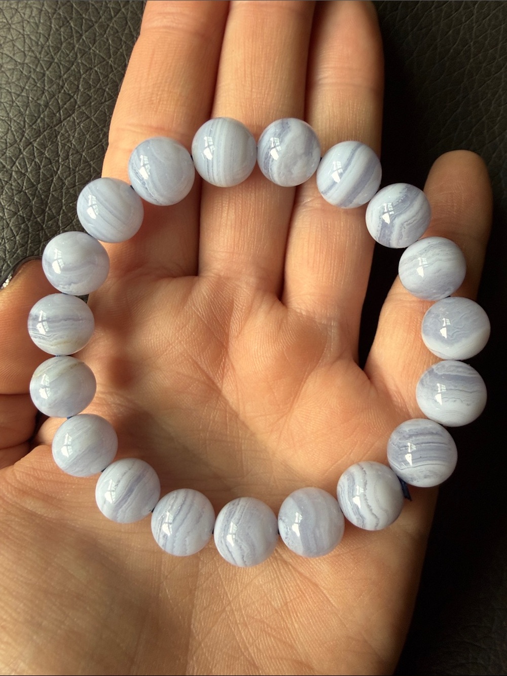 Blue lace agate bracelet